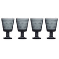 4 Pcs Dark Grey Glass W444