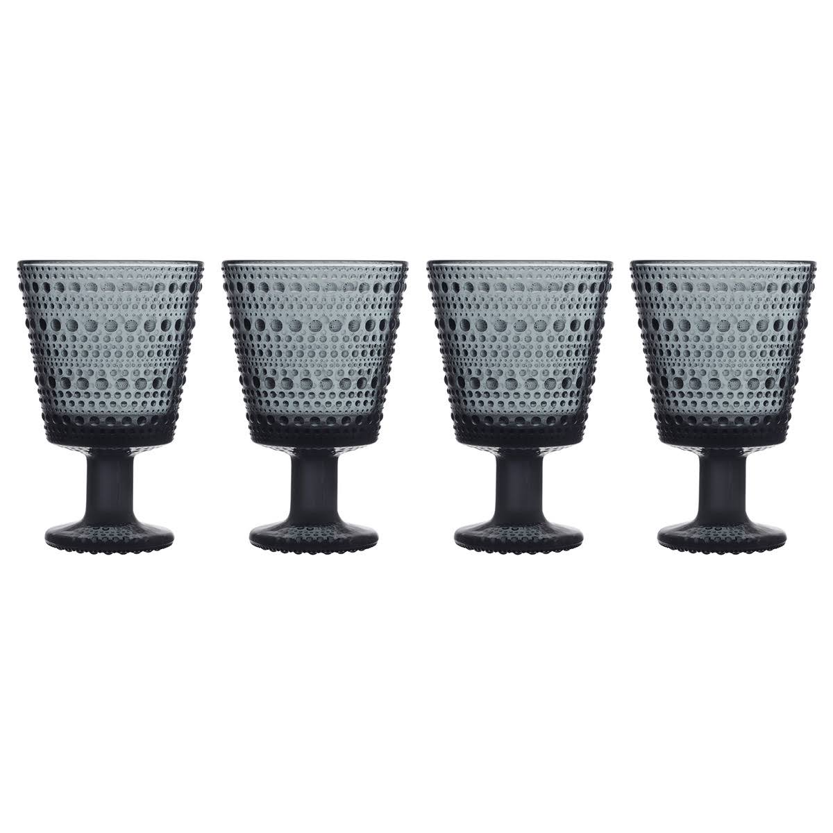 4 Pcs Dark Grey Glass W444