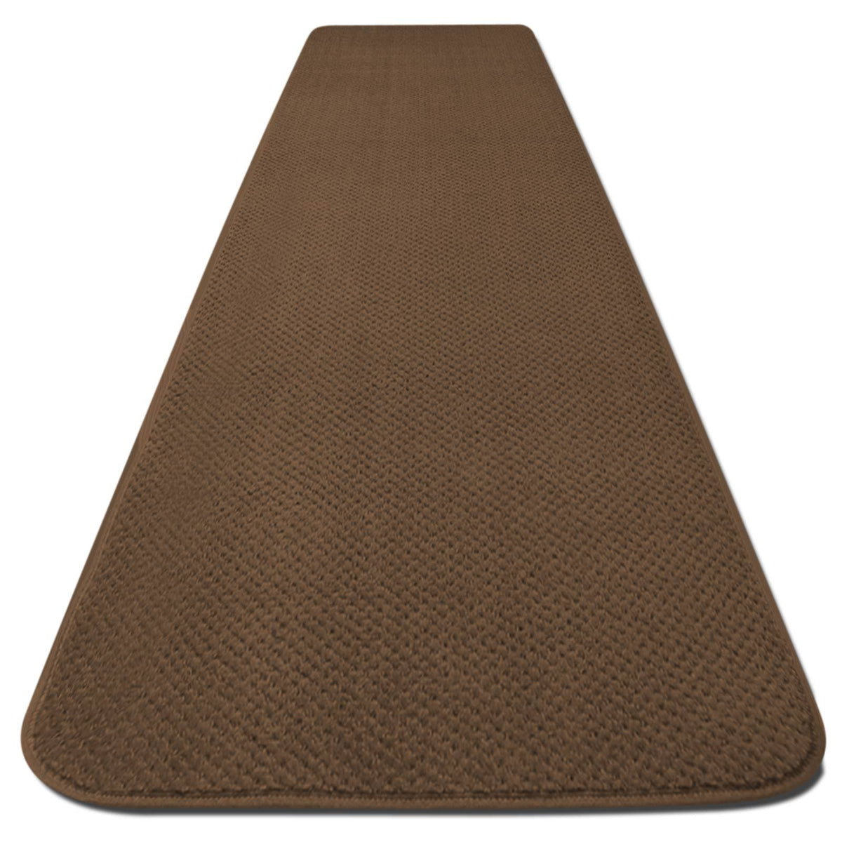 Toffee Brown 22 ft. x 27 in. Skid-Resistant Carpet Runner P4454