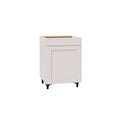 Vanilla White Base Cabinet with Metal Drawer Box Z669