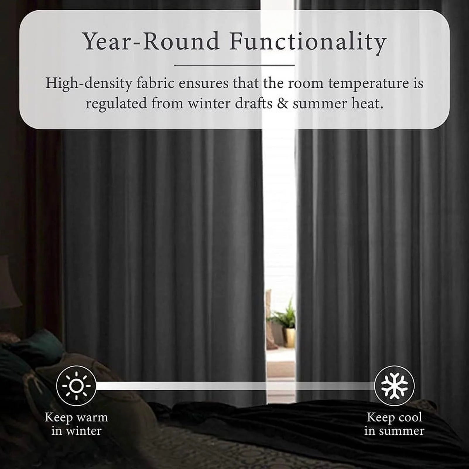 Beige Blackout Curtains 2 Panels W(21"+21") L120 W1818
