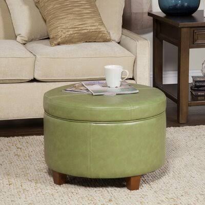 Tufted Storage Ottoman Moss Green Y152423