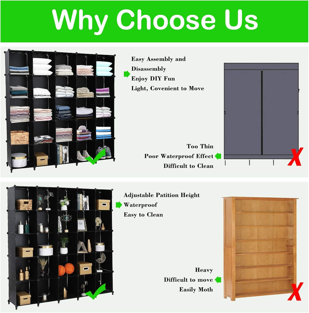 25 Cube Storage Organizer Shelves U5768