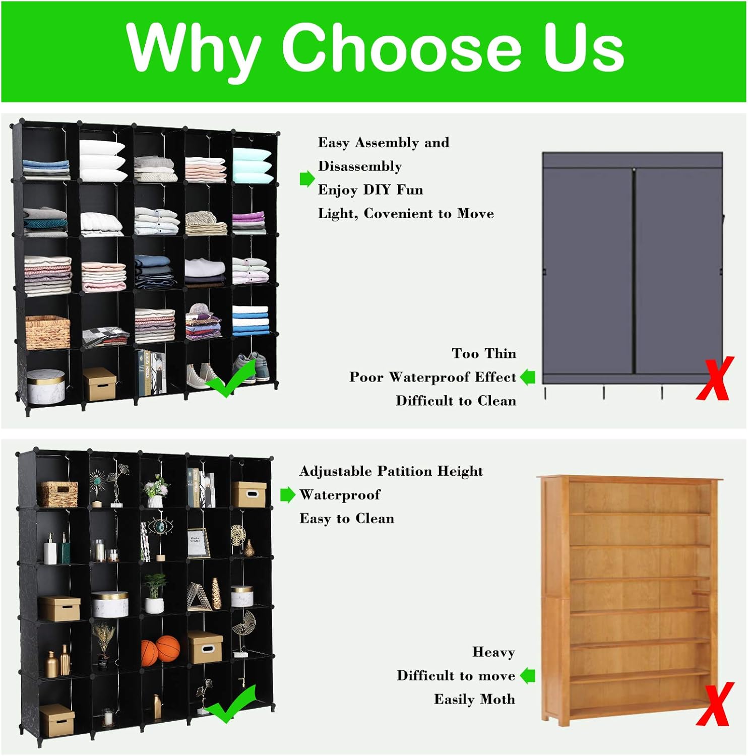 25 Cube Storage Organizer Shelves U5768