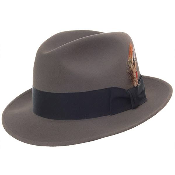 Caribou Fur Felt Fedora Hat Size 7 1/8 C5673