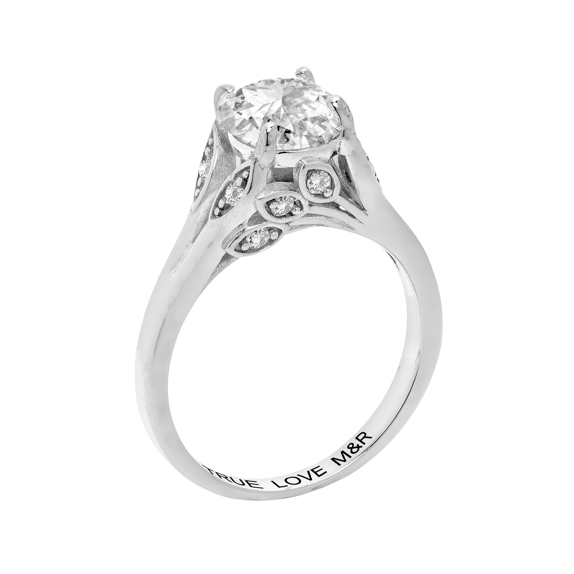 Platinum over Sterling Silver Topaz Wedding Ring L576844
