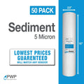 50 Pack 5 Micron 10 x 2.5 Sediment Water Filter Cartridges H713