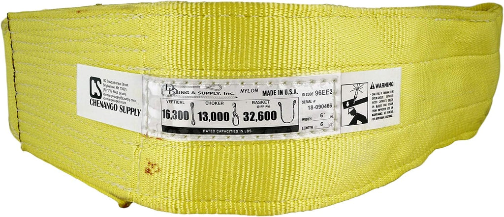 2 Ply Nylon Lifting Slings, Eye & Eye, 1 x 3', Pack of 2 C6569