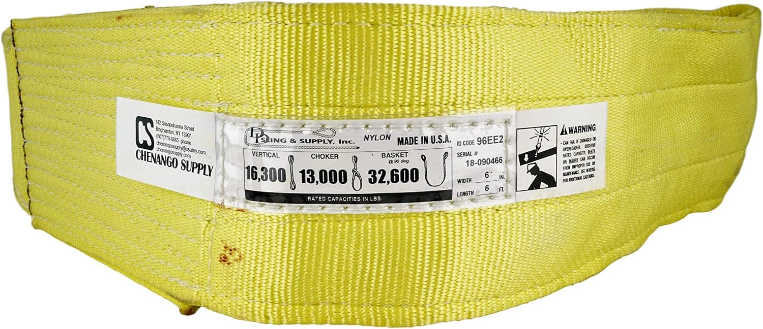 2 Ply Nylon Lifting Slings, Eye & Eye, 1 x 3', Pack of 2 C6569