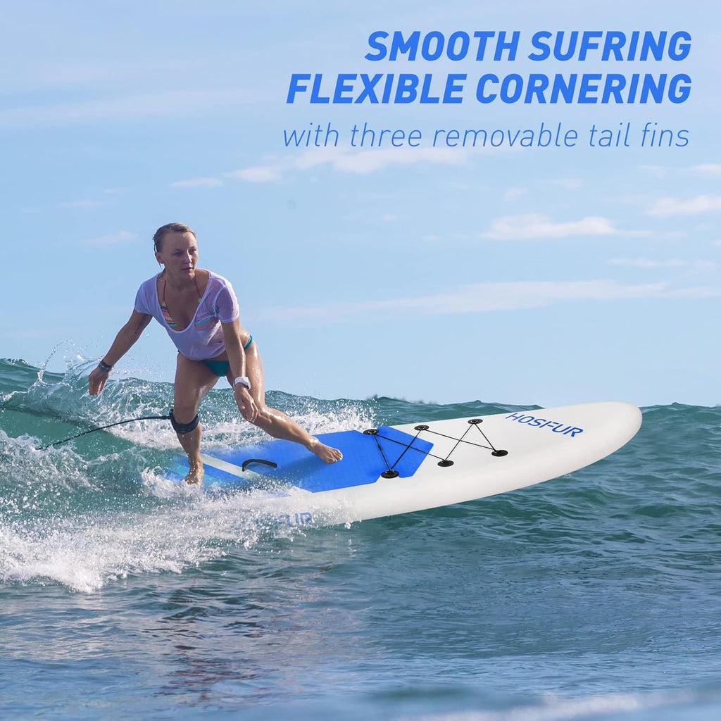 Blue Inflatable Stand Up Paddle Board with Backpack T186
