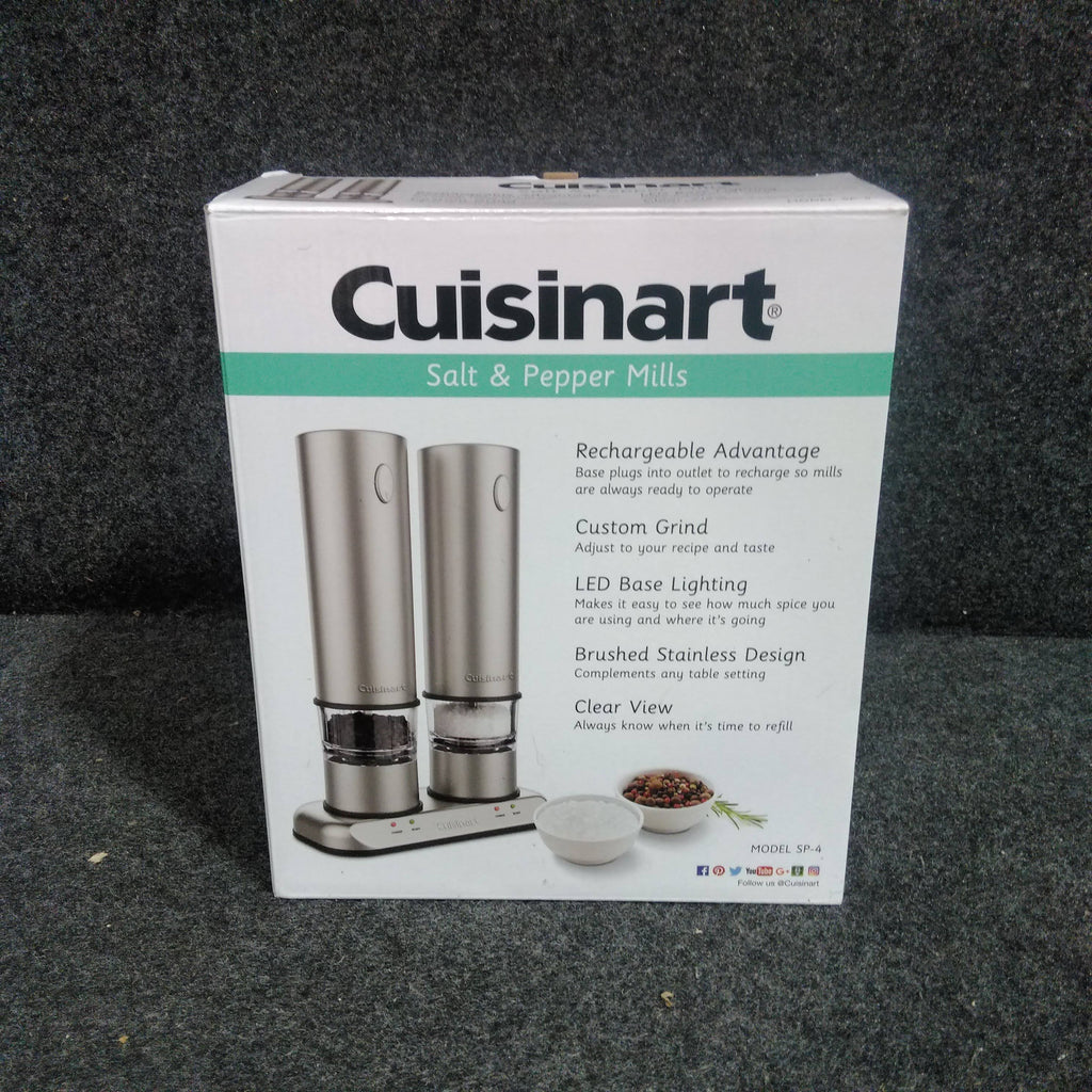 Brushed Stainless Steel Electric Salt & Pepper Mill Set E75939