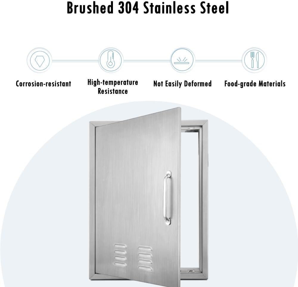 Stainless Steel Outdoor Kitchen Door 14''W X 20''H J938811