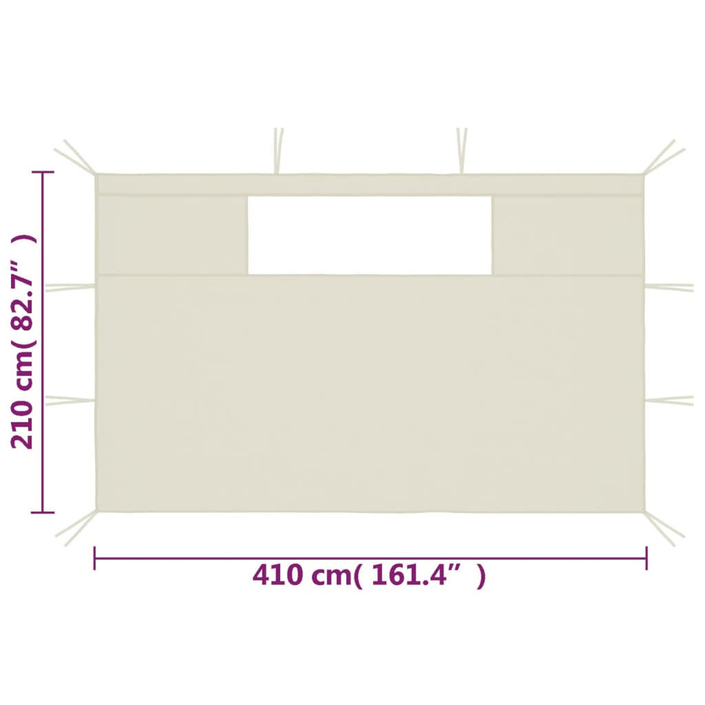 Gazebo Sidewalls with Windows 2 pcs O739
