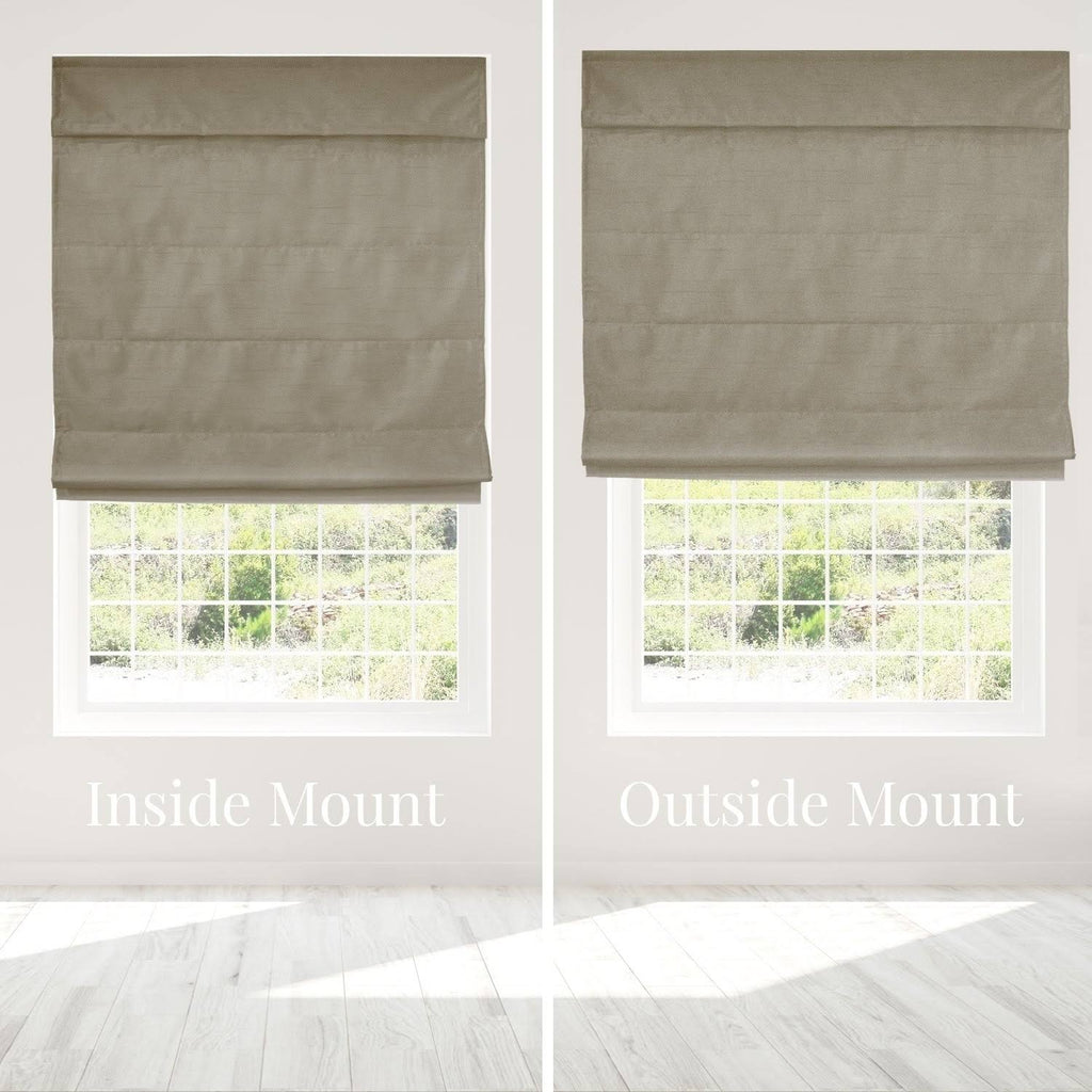 Brown Blackout Roman Shade 29 inchw x 64 inchh K938473