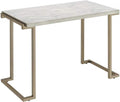 Champagne Beige Faux Marble Top Console Table D76445