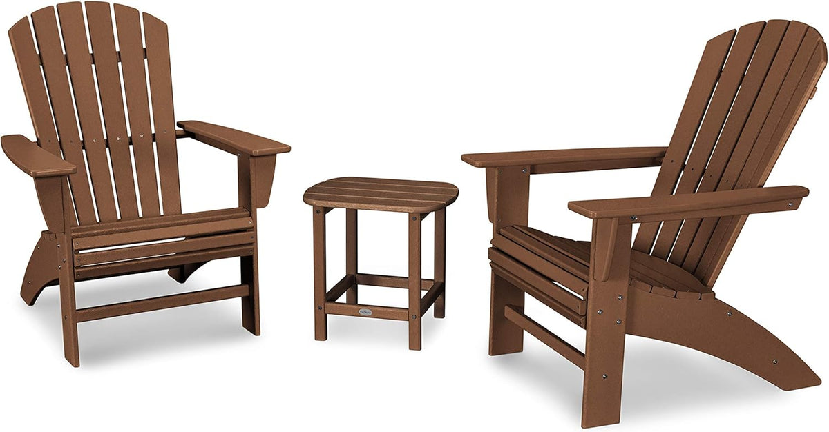 3-Piece Curveback Adirondack Chair Set with Side Table T5330