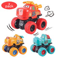 Monster Truck Toy Set with Pull Back Leopard and Free Wheel Crocodile Toy Trucks P3237