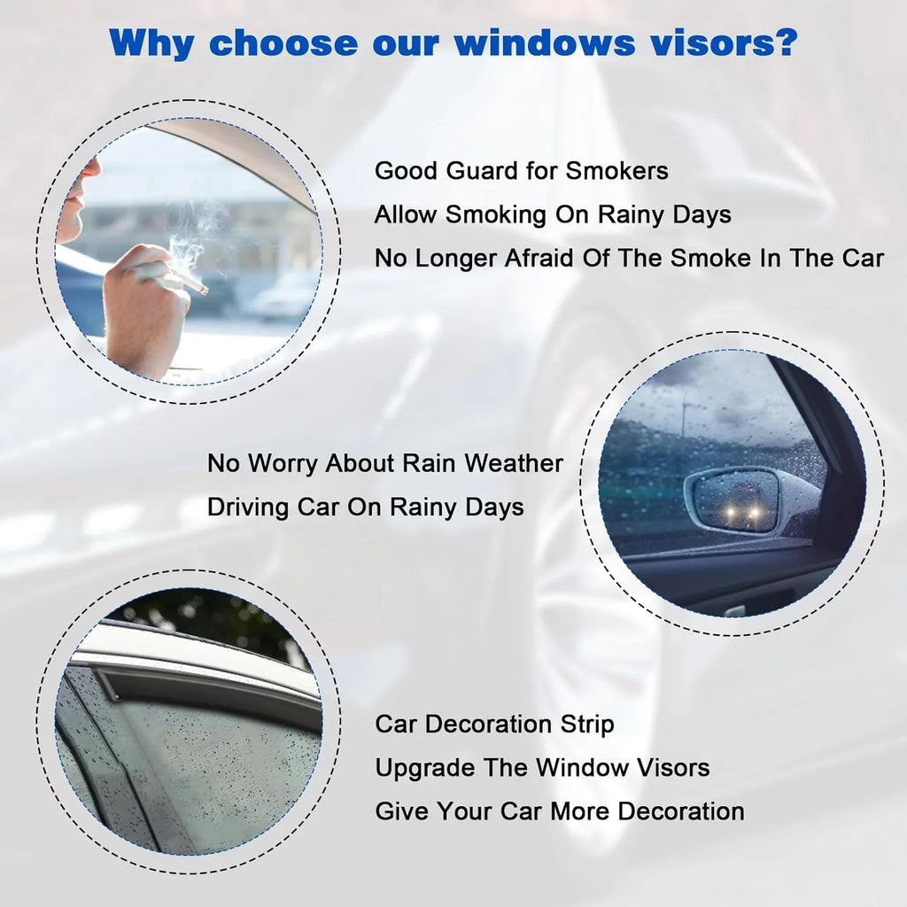 4Pcs Car Window Visors for 2019-2023 Toyota RAV4 I93351