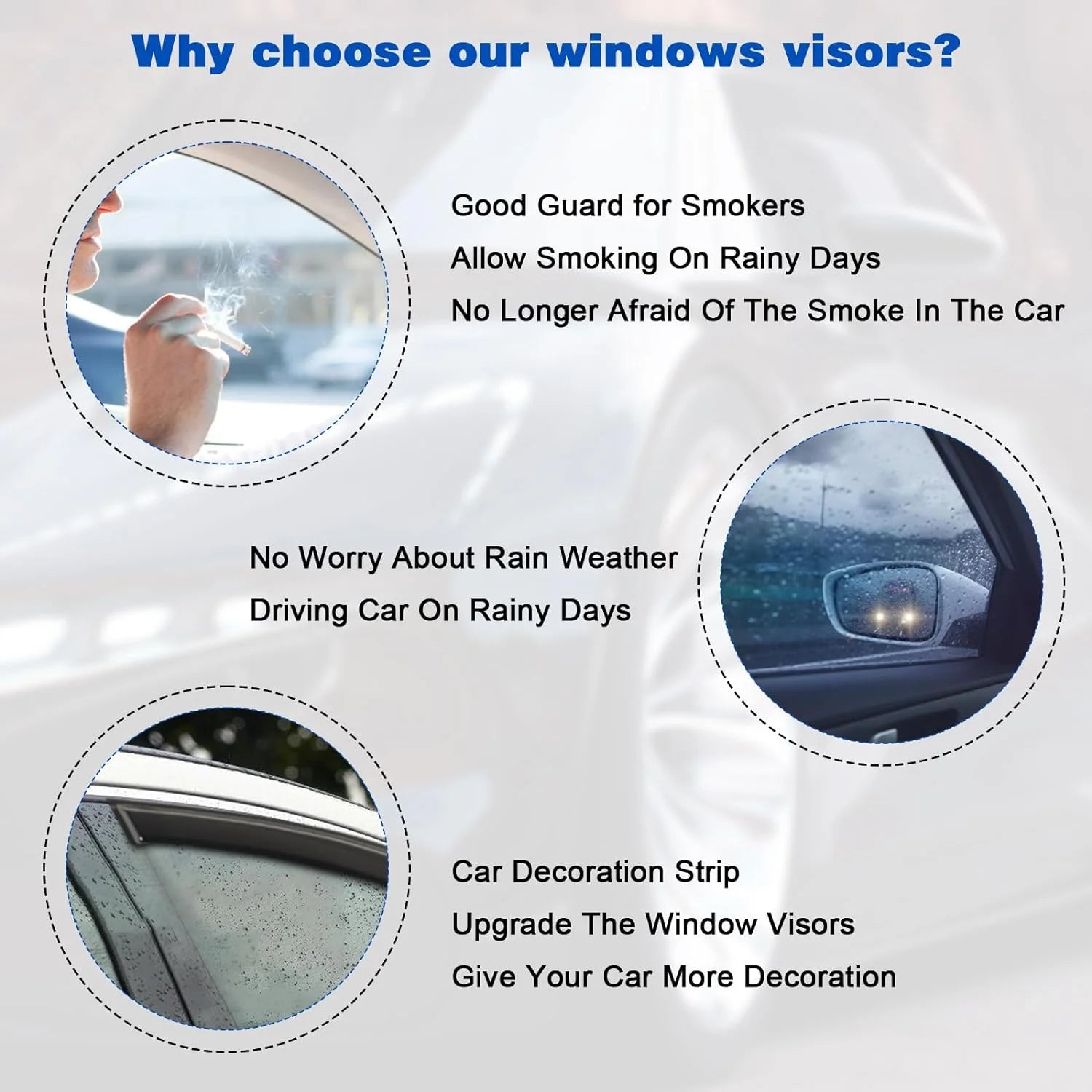 4Pcs Car Window Visors for 2019-2023 Toyota RAV4 I93351