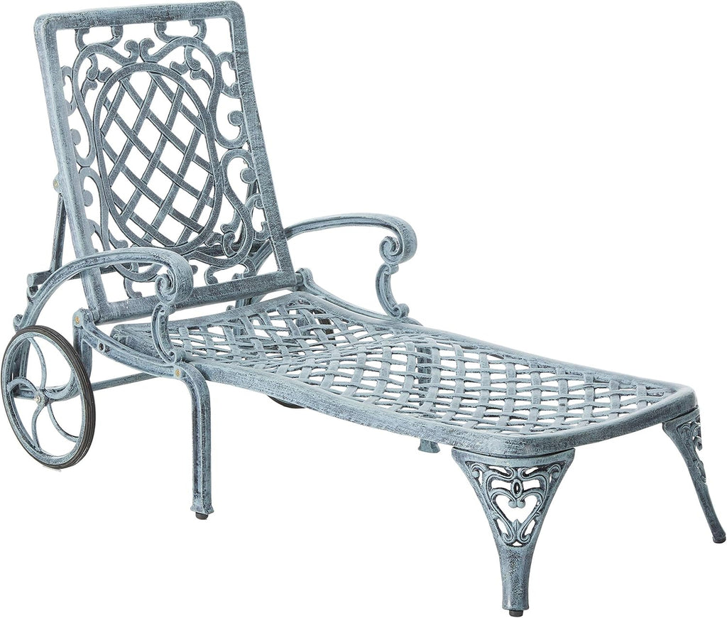 Verdi Grey Cast Aluminum Chaise Lounge X352