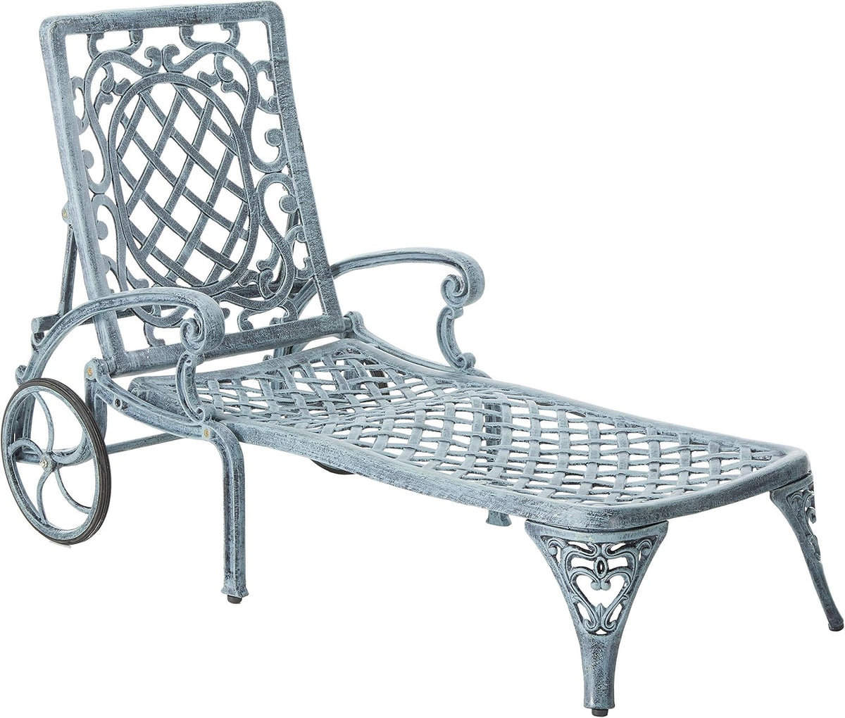 Verdi Grey Cast Aluminum Chaise Lounge X352