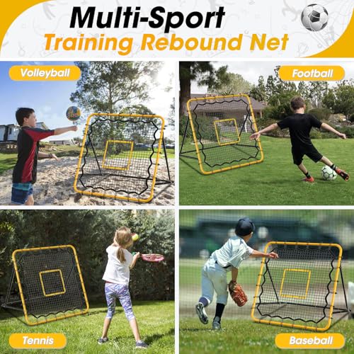 3.7×3.7FT Multi-Sport Training Rebound Net with Pitching Target L433618