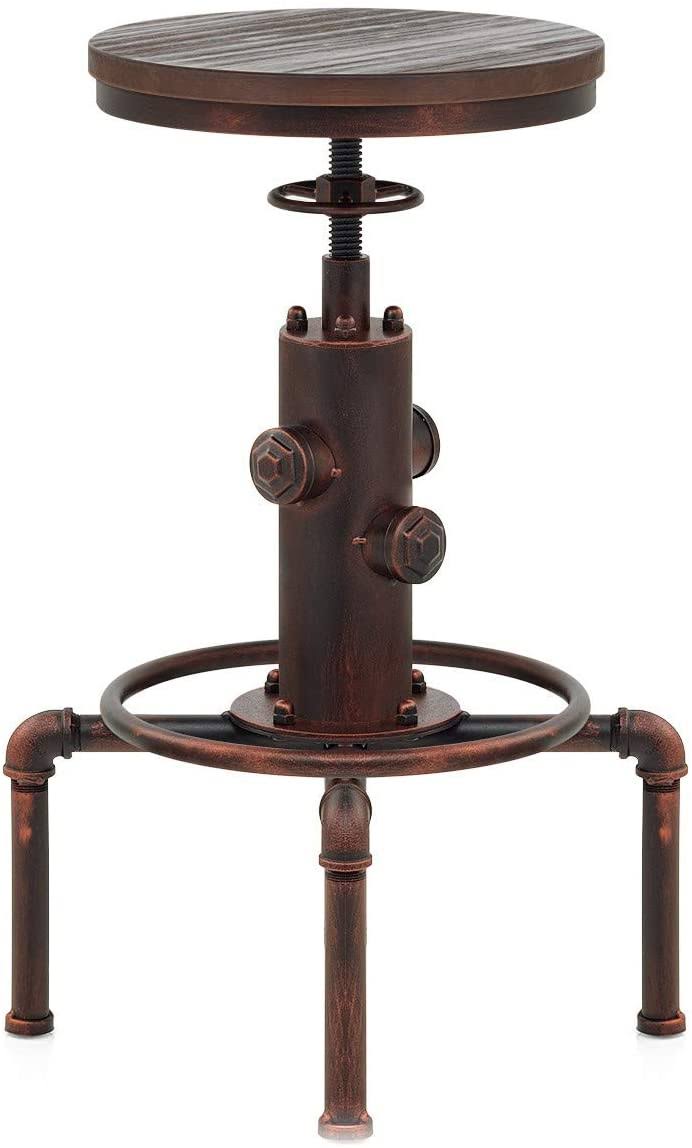 Red Bronze Industrial Bar Stool O917977