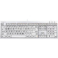 LargePrint Black on White Mac Keyboard B188