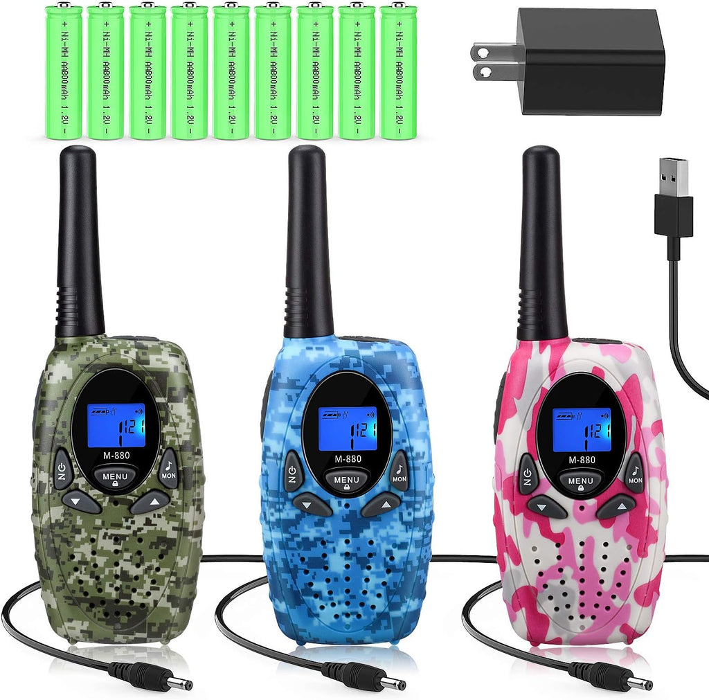 3 Walkie Talkies Rechargeable with Charger, Pack of 2 B880541