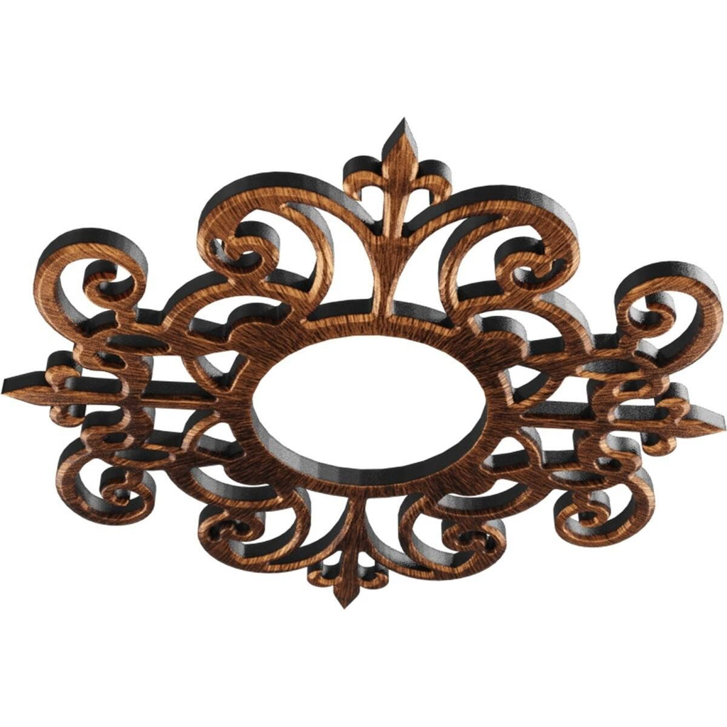 Black PVC Pierced Ceiling Medallion J490727