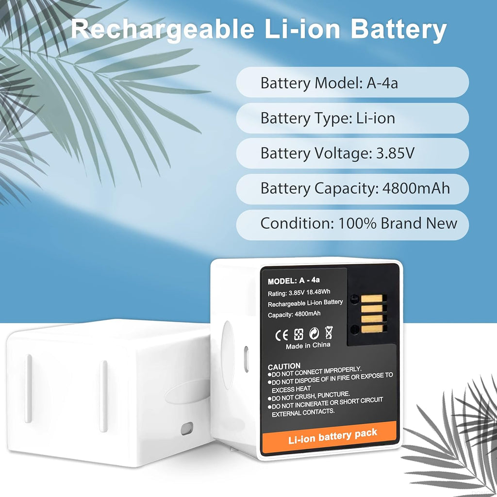 2-Pack Rechargeable Camera Battery 4800mAh 3.85V A695029