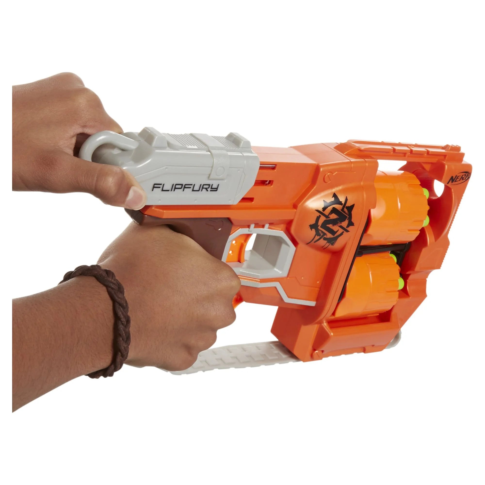 Nerf Zombie Strike Toy Blaster with 2 Flipping Drums and 12 Elite Darts Q45179
