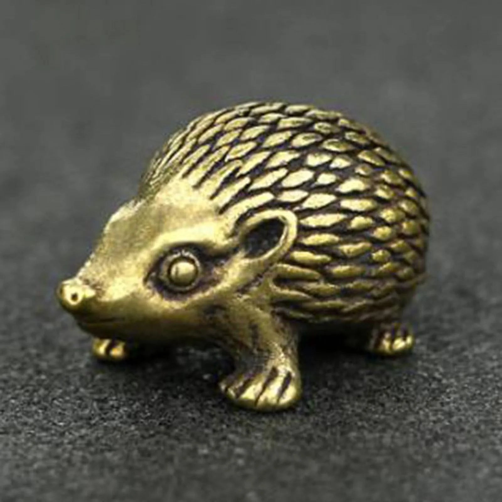 Vintage Brass Hedgehog Statue Ornament Y263