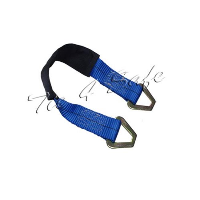 2 x 18 in. Axle Straps with Abrasive Sleeve & Delta Ring, Blue - 4 Piece W81589