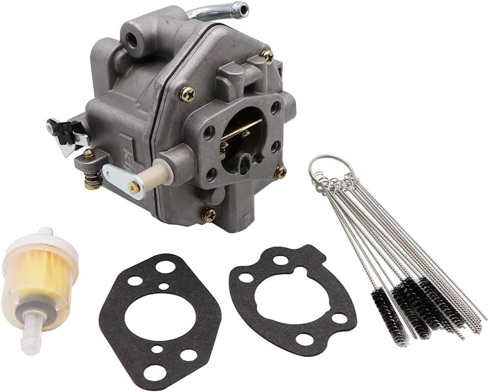 Carburetor with Carbon Dirt Jet Cleaner Tool Kit & Fuel Filter Mounting Gasket Pack of 2 V877779