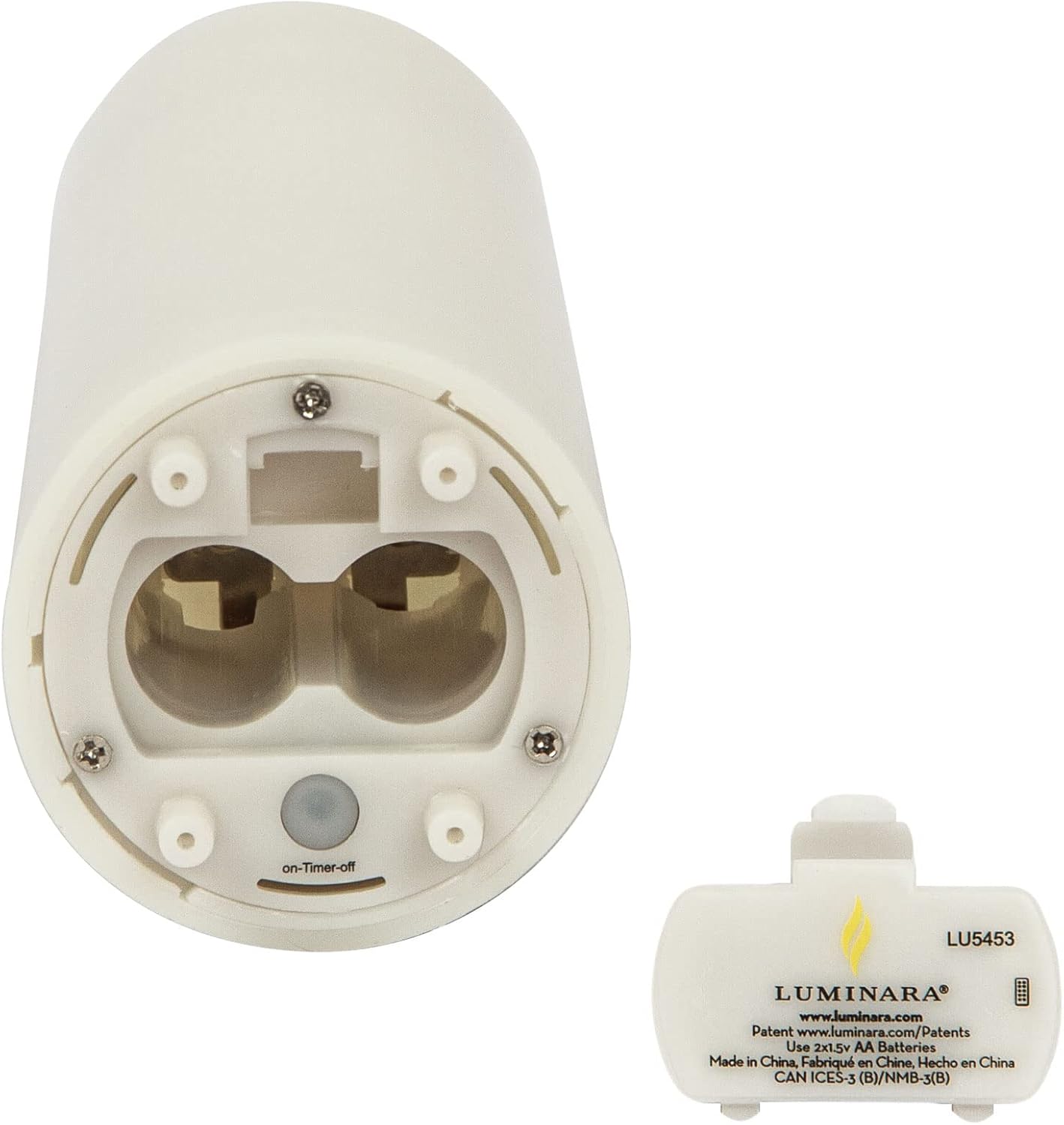Set of 3 Flameless LED Pillar Candle with Remote Control, Ivory L159877