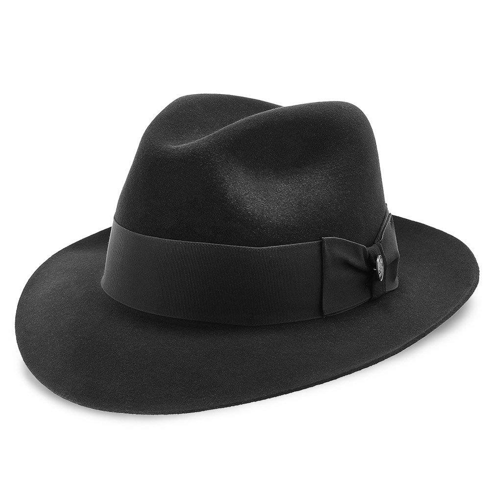 Navy Fur Felt Fedora Hat F231