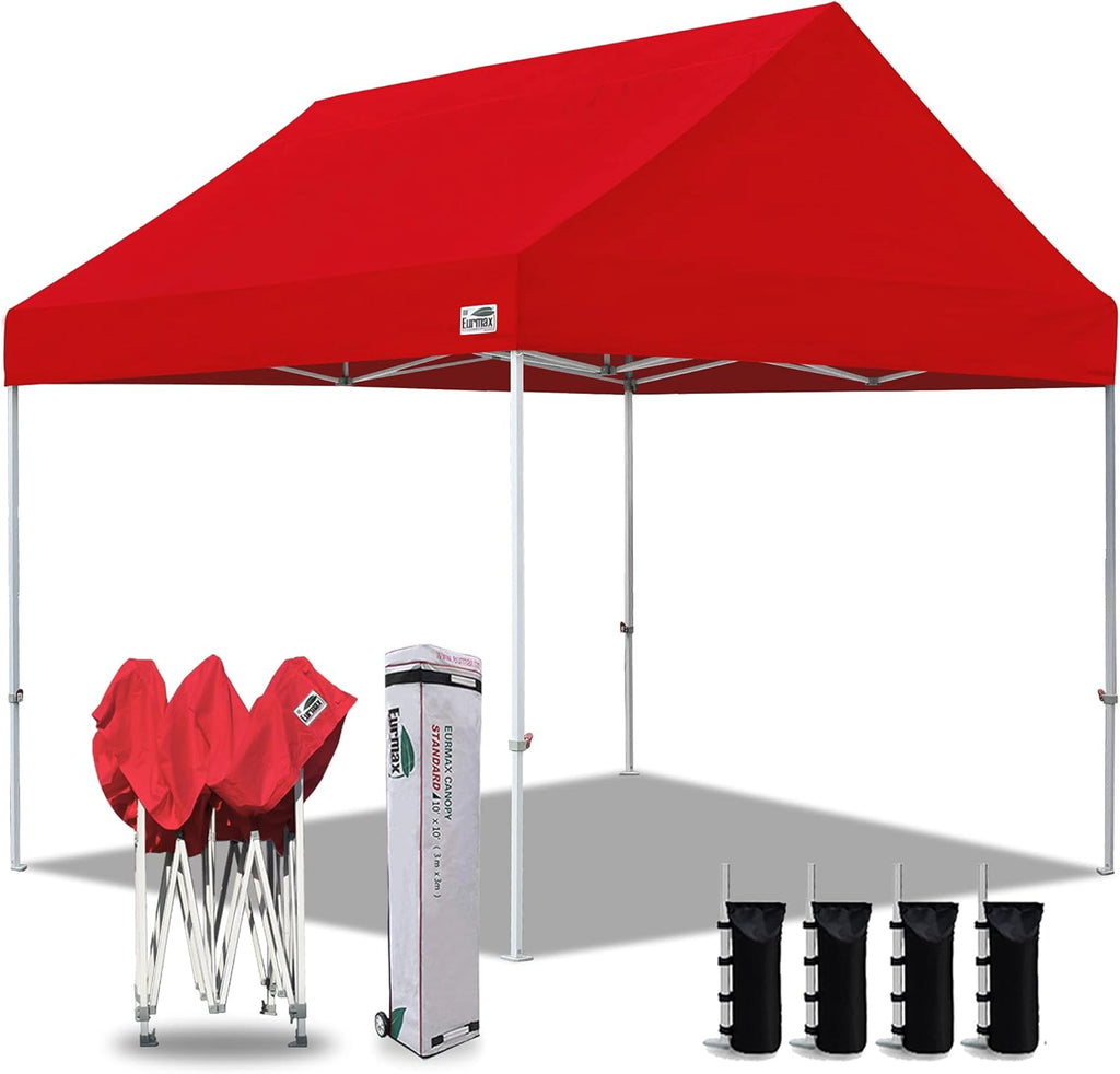 10x10 Pop Up Canopy Tent with Heavy Duty Roller Bag (Blue) R453
