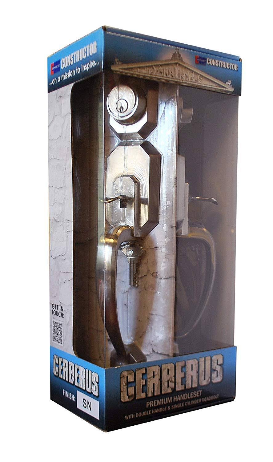 Satin Nickel Entry Handle Set Door Lock B78457