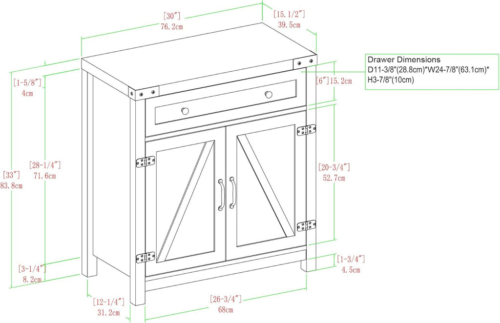 Grey Wash Accent Cabinet T873262