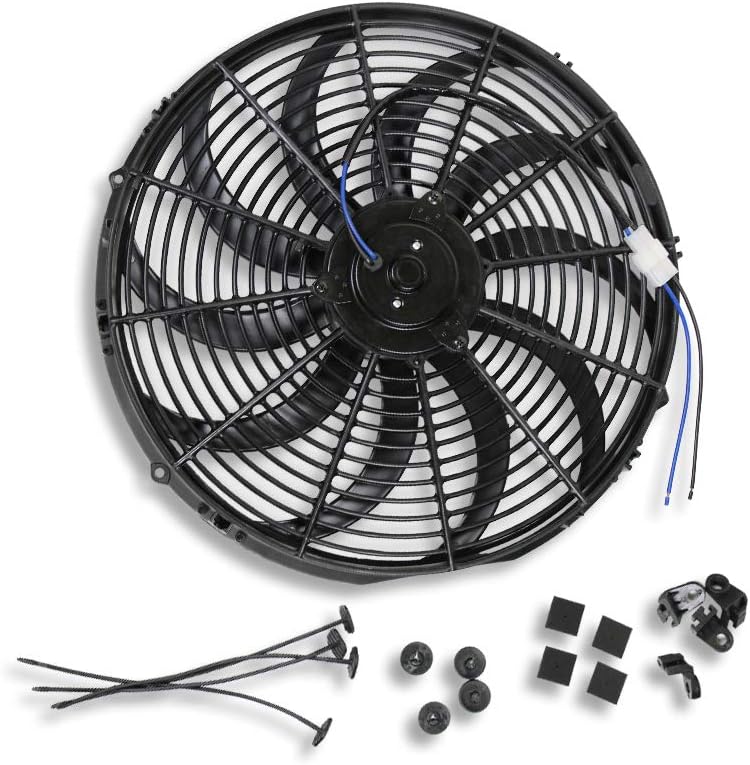 16" Heavy Duty Radiator Electric Fan 3000 Cfm Reversible Pack of 2 K909341