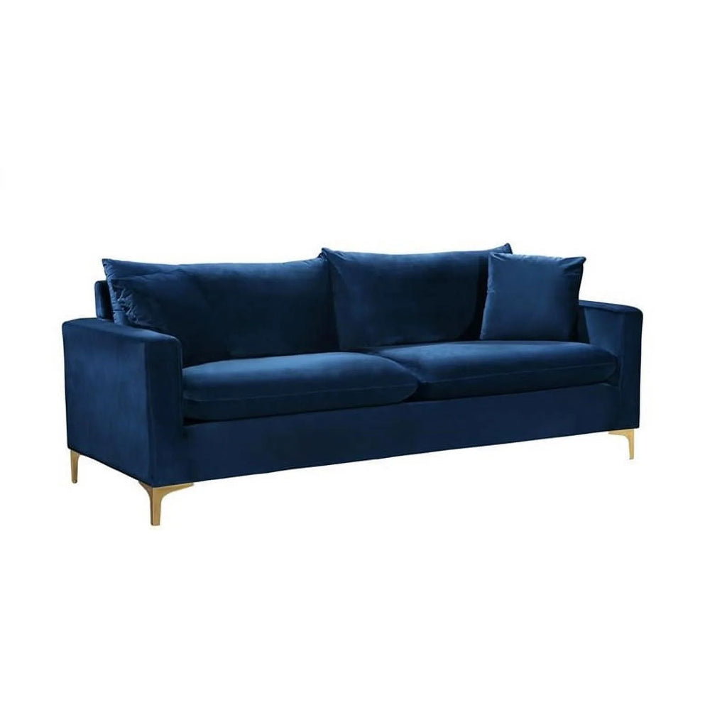 Navy Velvet Sofa A767