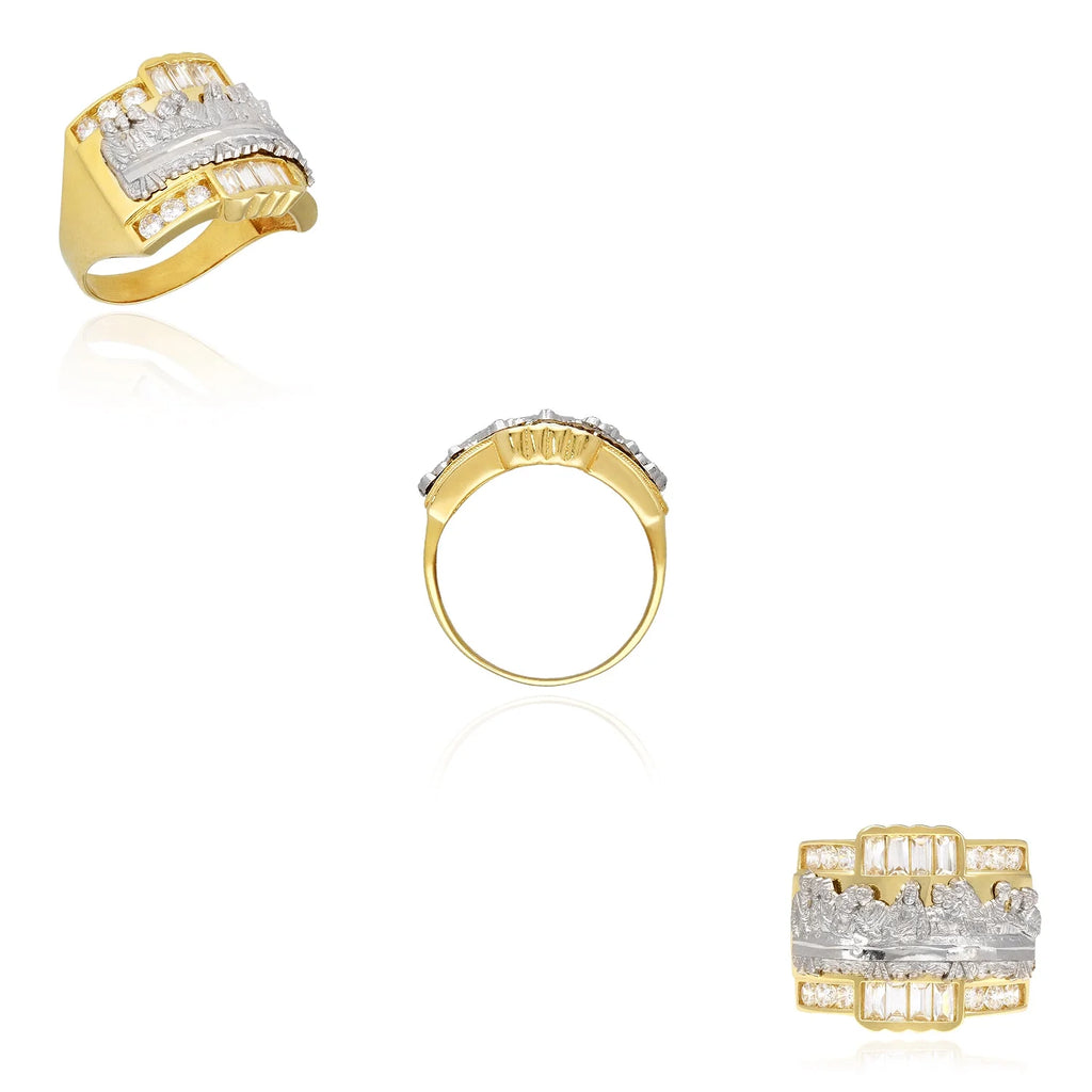10K Yellow Gold Created Diamond Ring X65693