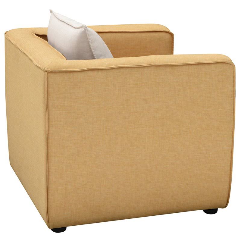 Yellow Fabric Accent Chair I741485