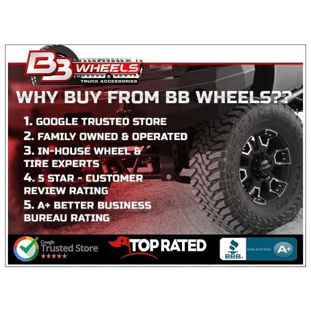 17x9 8x8x165.1 -12mm Gloss Black Milled Wheel E8759