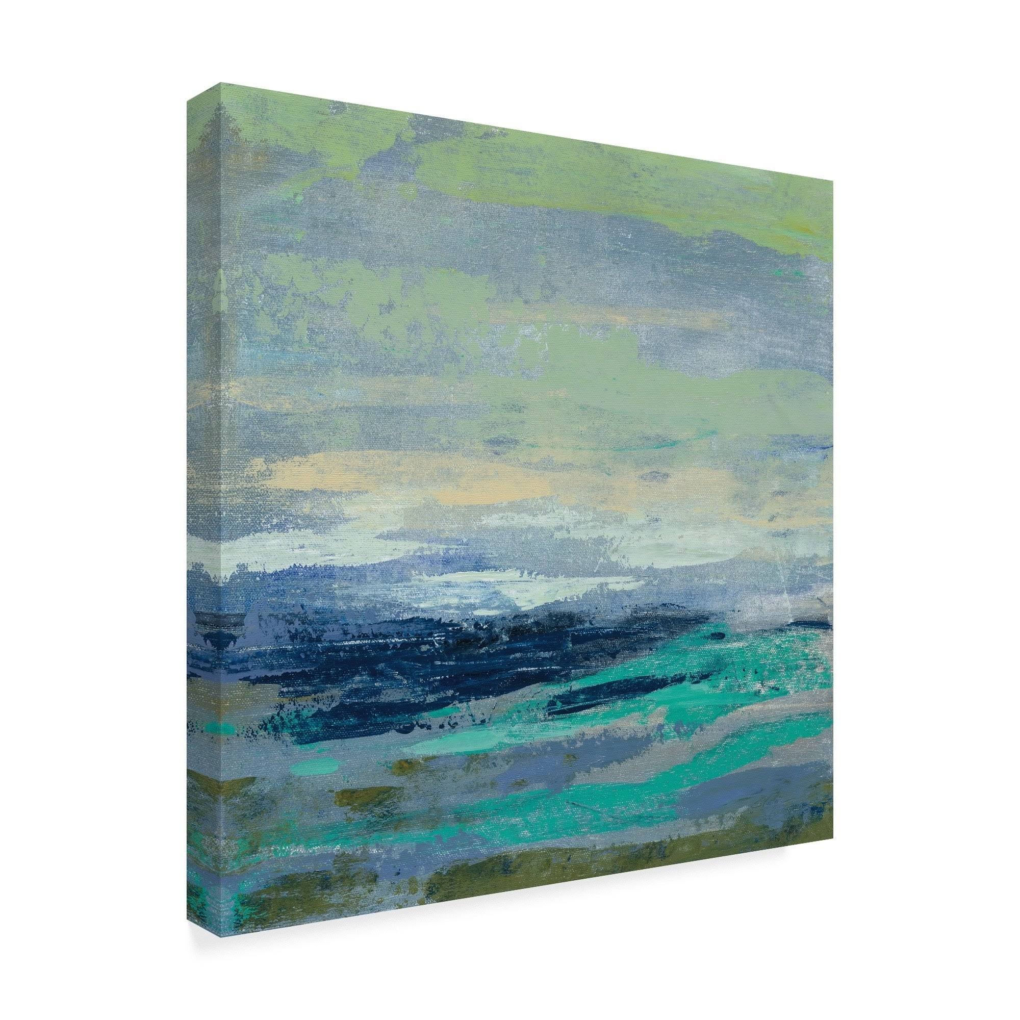 Teal Wave II 35X35 Canvas Art D94340
