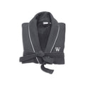 Dark Gray Turkish Cotton Waffle Terry Bathrobe D63977
