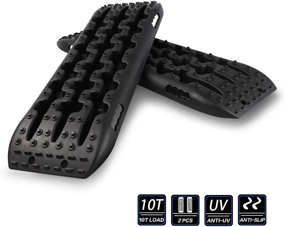 Black Slim 4WD Traction Tracks Mat Pack of 2 L172