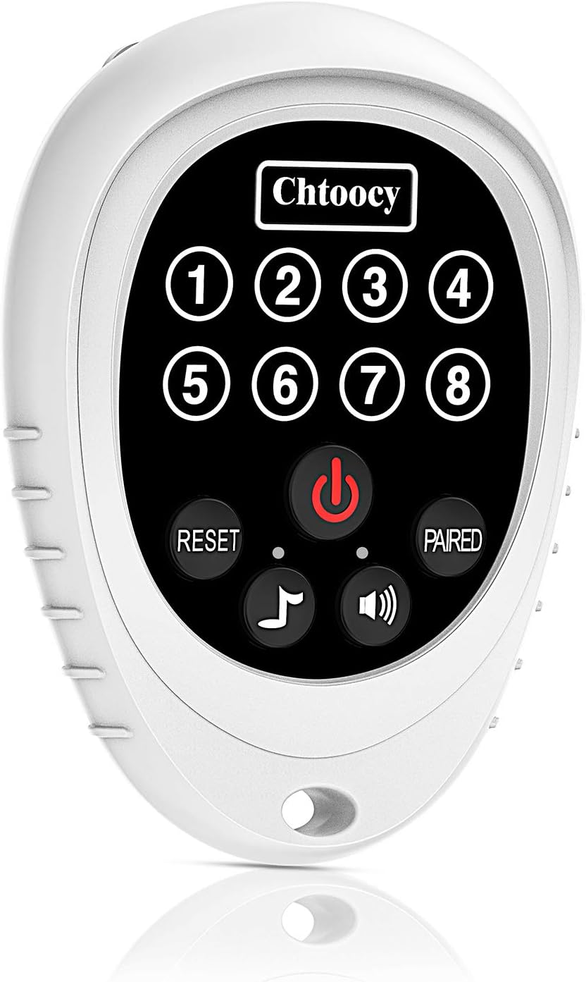 Wireless Caregiver Pager 1000 Feet Smart Call Button Transmitter with Receiver Nurse Calling Alert System (2 Call Buttons and 2 Receiver, White) O8509