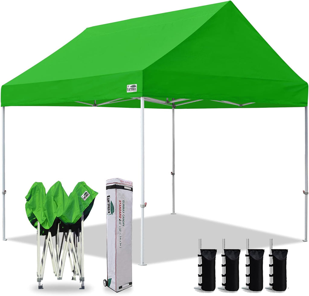 10x10 Pop Up Canopy Tent with Heavy Duty Roller Bag (Blue) R453